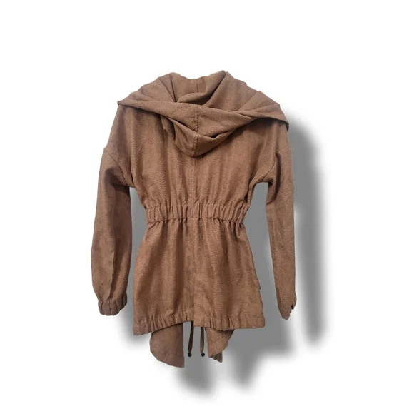 🌿NWT HYFVE Tan Cinch Waist Women's Small Cavender’s Boho Chic Fall Coat - Picture 7 of 14